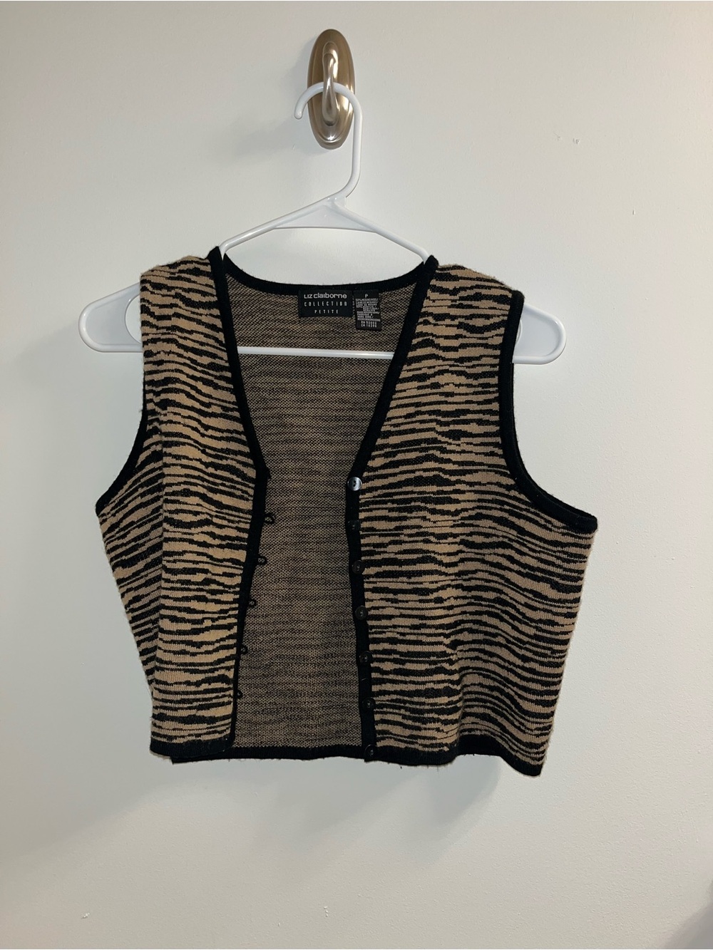 Liz Claiborne Vintage Zebra Vest - Picture 4 of 4